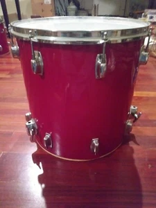Vintage LUDWIG 16" Head Size Deep Red Cortex TOM Drum 16 X 16 - Picture 1 of 12