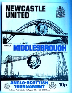 Newcastle Utd v Middlesbrough (1975/76) - Anglo-Scottish (9/8/75) - Excellent - Picture 1 of 3