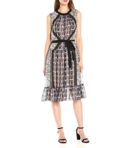 NUEVO VESTIDO BCBGMAXAZRIA KIRBIE ESTAMPADO CACHEMIRA VFW69K46/M987W TALLA M - Imagen 1 de 2