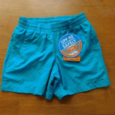 Pantalones Cortos de Natación Columbia Boys XXS 4/5 PFG Omni-Sombra - Nuevos con Etiquetas Forrados USA Turquesa Foto 1 de 4