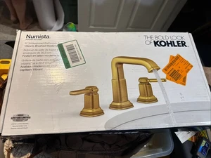 KOHLER Numista 8 in. Widespread Bathroom Faucet in Vibrant Brushed Moderne Brass - Bild 1 von 2