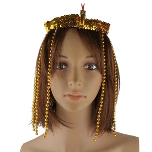 Prettyia Women Egyptian Beaded Headdress Cleopatra Fancy - Picture 1 of 6
