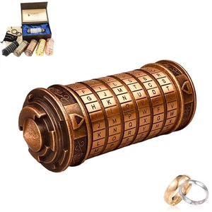 Da Vinci Code Mini Cryptex Gift Valentine's Day for Her Him Gifts for Men Women - Picture 1 of 5