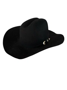 Cappello western cowboy vintage vecchio pietra rotondo ovale 6x castoro 7 1/8 - Foto 1 di 9