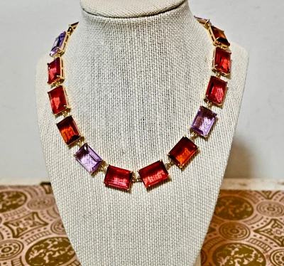 $220 Heidi Daus "El Diablo Lleva" Pequeño Collar Desierto Pintado Multi Piedras Foto 1 de 4