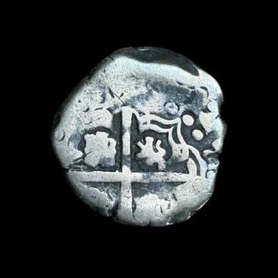 Historic Spanish Colonial 1 Real Silver Cob — Rare 1600s–1700s Treasure Coin! - Image 1 of 4