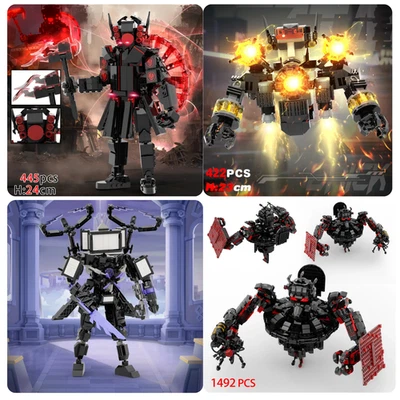 Skibidi Toilet Action Figure Building Block Toys Titan Speakerman TV Man Bricks - Image 1 of 4