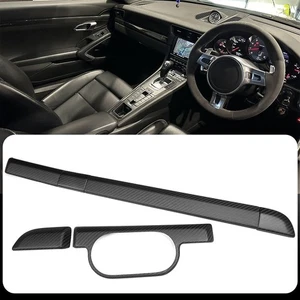 Matte Carbon Dash Interior Trims For Porsche 911 Carrera Targa Turbo 991 2012-19 - Picture 1 of 12
