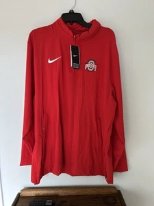 OHIO STATE BUCKEYES Nike Sideline Coach LS Half-Zip Hoodie Jacket Men Sz XL -NWT - Picture 1 of 23