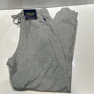 Para Hombres Polo Ralph Lauren Ligero Tejido Jogger Pijama Salón Pantalones Gris M Foto 1 de 4