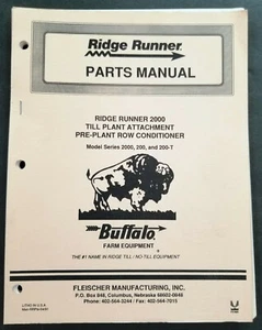 Buffalo Model 2000 Ridge Runner Till Plant Attachment Dealer Parts Book Manual - Picture 1 of 4
