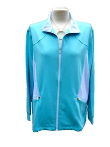 148 $ DRAPERS DAMONS aquablau Athleisure Sport Jacke Mantel Stretch Normcore 1X - Bild 1 von 4