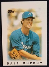 1986 Topps Major League Leaders Mini #37 Dale Murphy Atlanta Braves NR-MINT++