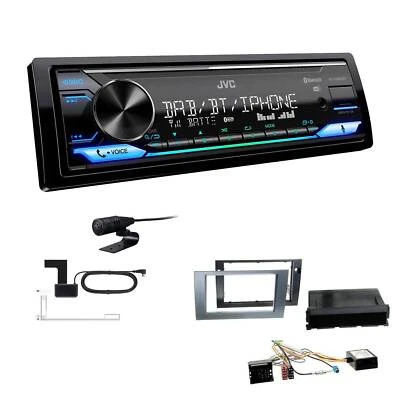 JVC Digital 1-DIN Autoradio DAB+ Bluetooth für Seat Exeo schwarz ohne Canbus - Bild 1 von 4