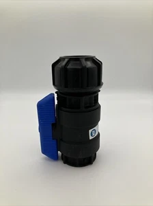 Philmac 95-5005-00 1-1/2" Blue T-Handle Black Body Ball Valve Brand New - Picture 1 of 5