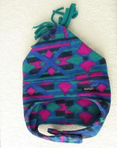 Vintage 80s 90s Teton Toasters Hat Beanie Fleece Pom Pom Fringe Ski Winter - Picture 1 of 3