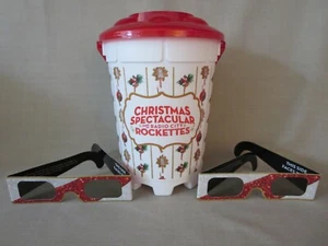 Radio City Music Hall Weihnachten spektakuläre Rocketten Popcornwanne Paar Gläser - Bild 1 von 6