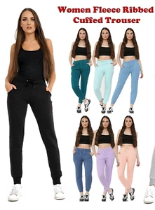 Pantaloni della tuta da donna slim fit joggers palestra sport donna pile fondo jogging S-XL - Foto 1 di 12