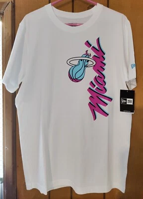 Camiseta Miami Heat New Era Original Vice Wordmark Blanca Talla Grande Foto 1 de 4