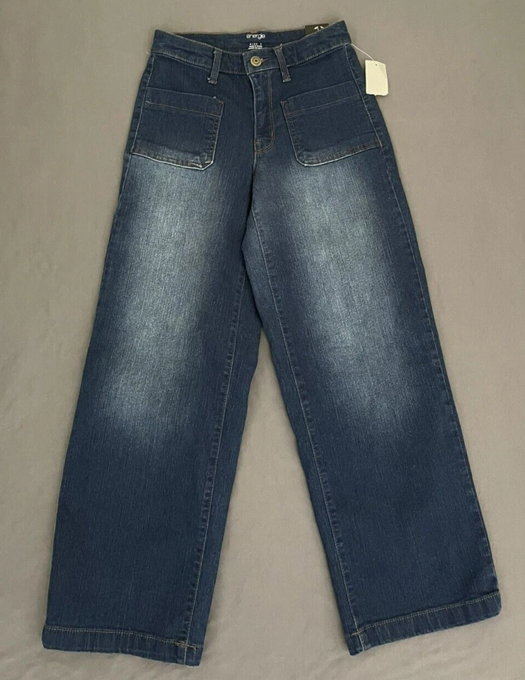 Energie Women's Blue Jeans Wide Leg Denim Size 1 Pants