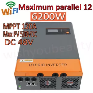 6200W DC 48V Solar Hybrid Inverter Pure Sine Wave MPPT 120A Charger Parallel 12 - Picture 1 of 10