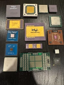 Lot of 15 high Gold Content CPU Processor for scrap Intel Pentium Pro DEC IBM HP - Afbeelding 1 van 2