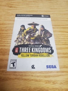 Total War THREE KINGDOMS for PC Steam Yellow Turban Rebellion DLC ADD On Unused - Picture 1 of 1