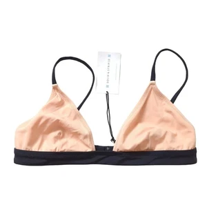 Solid and Striped Womens The Morgan Top Nude Black Swimsuit Bikini Large $78 NWT - Picture 1 of 7