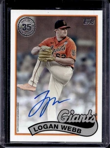 2024 Topps Logan Webb 1989 Baseball 35th Anniversary Auto #89BA-LW Giants - Picture 1 of 2
