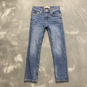 Levis 502 Regular Taper Jeans Boys 10 Adjustable Waist Blue Stretch Denim - Picture 1 of 14