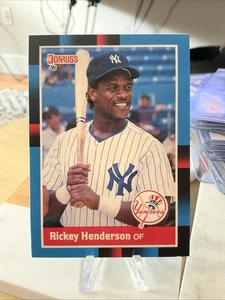 Carta Rickey Henderson #277 1988 Donruss - New York Yankees Hall of Famer B527 - Foto 1 di 2