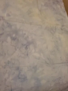 Vintage Sewing Fabric Ice Blue & Lavender Hand Dyed Batik 18x44" 100% Cotton - Picture 1 of 4