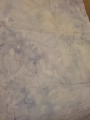 Vintage Sewing Fabric Ice Blue & Lavender Hand Dyed Batik 18x44" 100% Cotton - Image 1 of 4