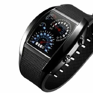 Sport Wrist Fashion Analog Quartz LED Luxury Stainless Steel Men's Watch Black - Picture 1 of 10
