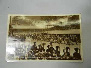 RPPC Coronation Coach Approaching Westminster Abbey George VI 1938 Postcard  P47 - Picture 1 of 4