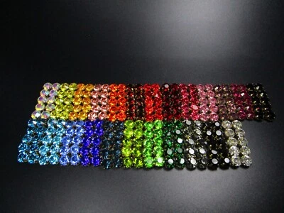 MARKENLOS 5er Set 8mm gold Knopf Knöpfe Knopfset Strass Steine Kristall Nähen Basteln