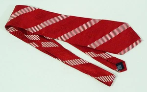 Nautica Red Geometric Striped Silk Tie - Picture 1 of 6