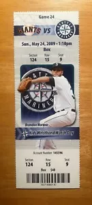 Ken Griffey Jr Home Run #616 - Mariners 2009 Full Ticket / Last HR vs SF Giants - Picture 1 of 2