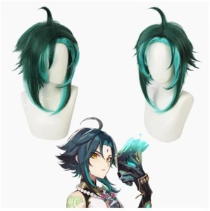 Genshin Impact Xiao Game Manga Cosplay Perücke Wig L.40cm   - Picture 1 of 5