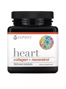 Youtheory Heart, Collagen + Resveratrol, 150 Tablets - Picture 1 of 2