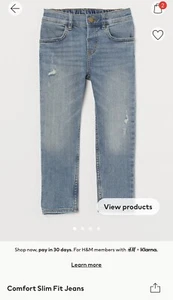 H&M Boy Comfort Slim Fit Jeans, Size 7-8Y, NWOT - Picture 1 of 4