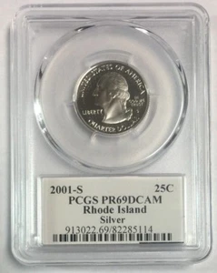 2001 S Rhode Island SILVER PR 69 DCAM PCGS SKU#8070 - Picture 1 of 2