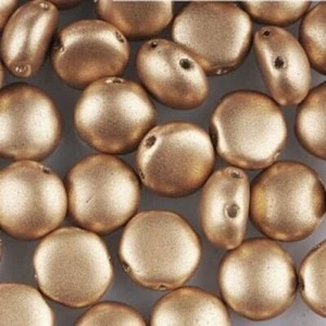 ORO MATE, Cuentas de caramelo precioso, cabujón de 2 agujeros, 8 mm, 10 cuentas, (can18) - Imagen 1 de 1