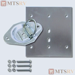 Brophy RR1K 1.200 lb. Anillo en D de cuerda de diamante con herrajes - ÚNICO - Atar zinc con herrajes - Imagen 1 de 1