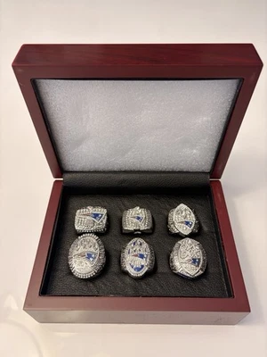 Juego de 6 anillos del New England Patriots Championship Tom Brady aleación de zinc talla:10 (R46) Foto 1 de 4