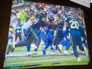 Mike Morris signed Michigan Seattle 8x10 photo Natl Champs - Picture 1 of 1