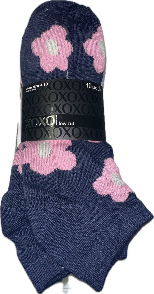 XOXO 10 Pack Low Cut Socks Women's Size 4-10 Assorted Colors NWT - Image 1 of 4