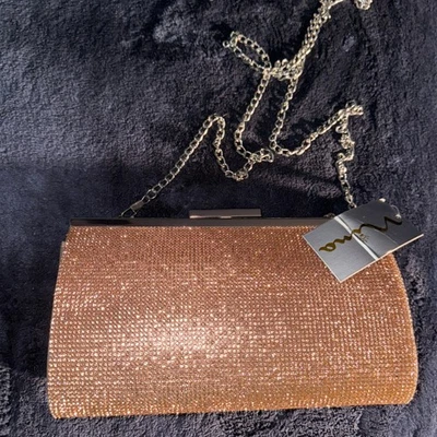 Bolso de Mano Nina Oro Rosa Cristal y Astilla Vacaciones Brillante Foto 1 de 4