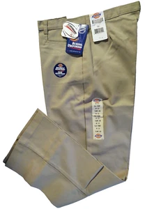 Dickies Boy's Flat Front Pants Flare Leg Khaki 18-1/2 - Picture 1 of 1