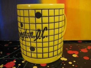 Washington DC 80s Souvenir Relief Molded Glazed Coffee Mug by Silberne - Picture 1 of 5